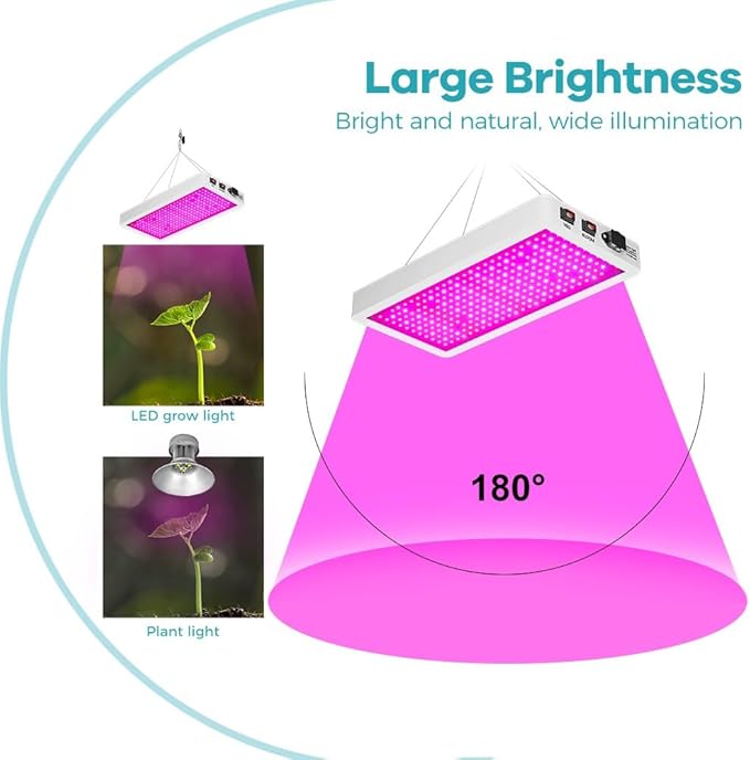 2PCS 500W LED Growing Light Full Spectrum Natural Sunlight With UV &amp IR To Meet Plants' Needs From Seedling To Flowering Veg And Bloom Modes For Different Stages Greenhouses Hydroponics Potted Pla
