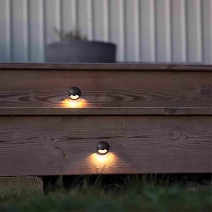 Underground Light LED - IP65 Outdoor Waterproof Spotlight 1 Sides Glow Deck Lights 24V LED Garden Buried Lamp for Patio Pathway Lawn Steps Landscape Lights(Red Light2W-24V)