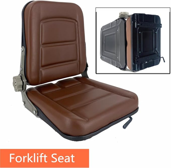 Universal Lawn Mower Seat High Back Mower Seat Tractor Seat w/Adjustable Backrest Lawn Mower Seat Replacement Brown