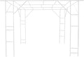 Metal Pergola Arbor Garden Arch Trellis for Climbing Plants 9.84 * 6.56 * 7.55ft Large Tall Trellis Plants Support for Climbing Vine Vegetable Fruit Flower Wedding Party (White Style B)