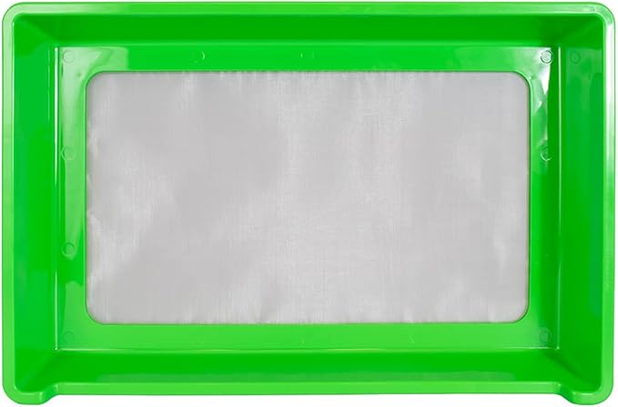 2-in-1 Trimming Tray with 150 Micron Mesh Sift Screen - Includes 2 Scissors Magnifying Glass and Brush