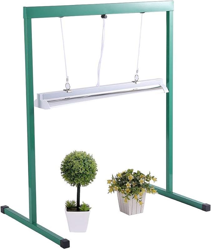 iPower 24W 2 Feet T5 Fluorescent Grow Light Stand Rack (6400k) and 10 x 20.5 Seedling Heat Mat and 40-108 Degrees Fahrenheit Digital Heat Mat Thermostat Controller Combo Set for Seed Germination