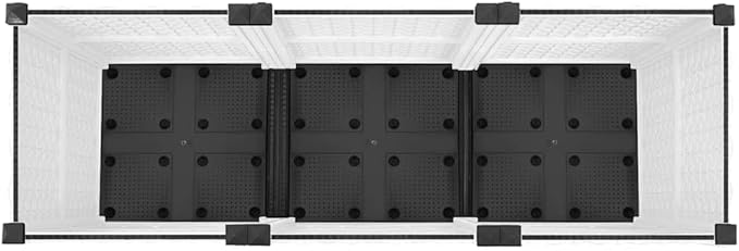 47 White Raised Garden Bed 47.2 x 47.2 x 15.0 in Polypropylene Planter Box with Basketweave Texture Lightweight Outdoor Planter for Patio Balcony Herb &amp Tomato Gardening