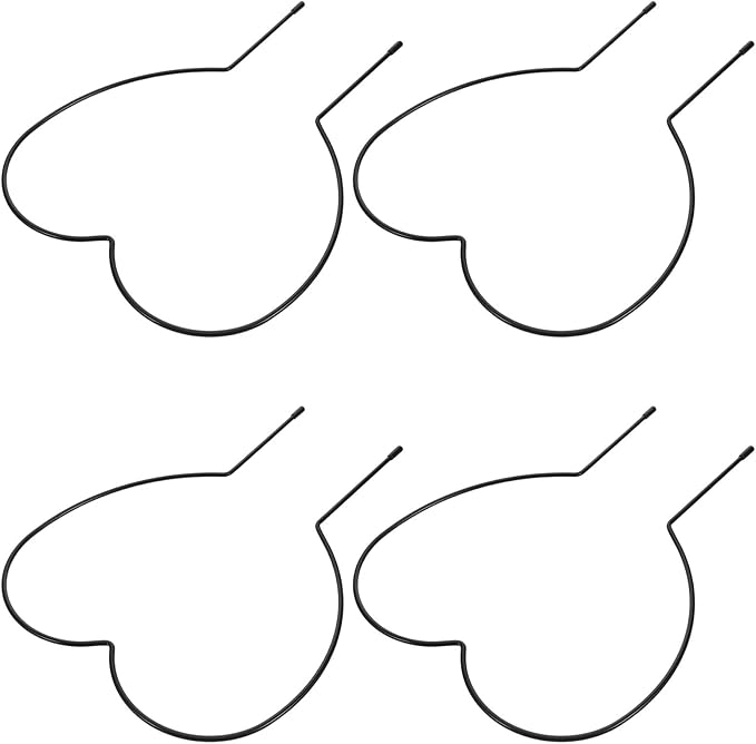 4pcs Heart-Shaped Metal Plant Climbing Trellis for Garden and Indoor Vine Support 4mm Iron Flower Stem Stakes with Open Frame 23x31cm Plant Support Rack for Climbing Flowers