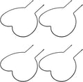 4pcs Heart-Shaped Metal Plant Climbing Trellis for Garden and Indoor Vine Support 4mm Iron Flower Stem Stakes with Open Frame 23x31cm Plant Support Rack for Climbing Flowers