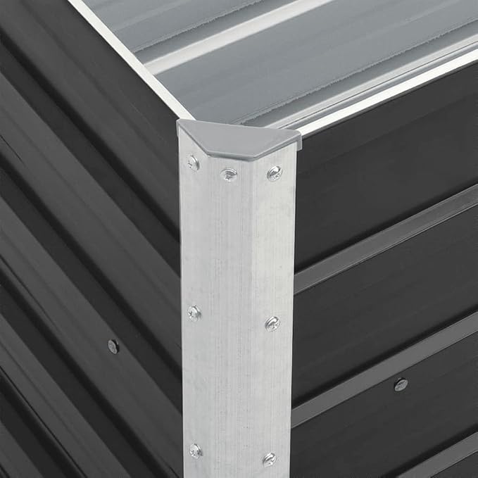 Garden Raised PlanterGarden BedGalvanized Raised Garden BedPlanter Raised bedsGalvanized PlanterFlower BedBed Galvanized Steel 94.5x15.7x17.7 Anthracite