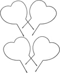 VICASKY 4pcs Indoor Plant Trellis Heart Plant Stake Iron Garden Trellis for Climbing Vines Flowers