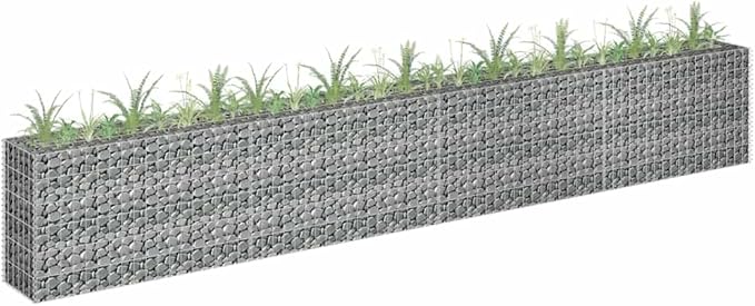 Silver Galvanized Raised Garden Bed 141.7x11.8x23.6 in Modern Industrial Planter Box for Patio Balcony &amp Backyard Durable Metal Elevated Flower Bed for Vegetables Herbs &amp Annuals