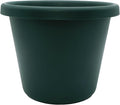 The HC Companies Classic Round Plastic Plant Pot w/Rolled Rim - Lightweight &amp UV Resistant Flower Pot for Herbs &amp More - Outdoor &amp Indoor Plant Pots w/Drainage (15.5 inch Evergreen Pack o