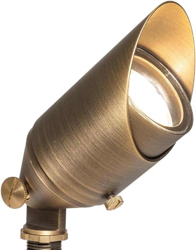 VOLT Cast Brass Top Dog 12V LED Outdoor Spotlight 4-Pack Expansion Kit (Bronze) for Low Voltage Landscape Lighting of Yard Lawn Garden Patio Trees &amp House