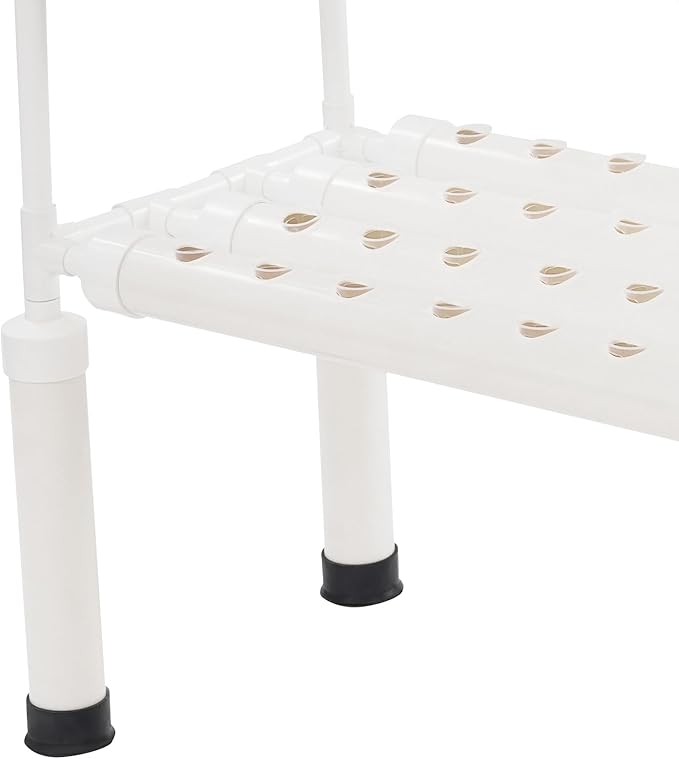 Hydroculture System 108 Planting Places 3 Floors Vertical Hydroponics Growing System Indoor Hydroponics Plant for Herbs Salad Vegetables with Timer &amp Pump White