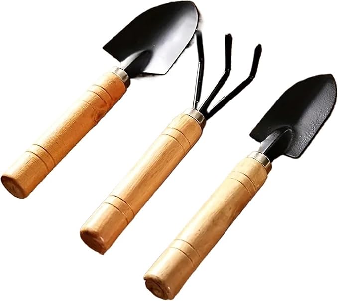 3pcs/Set Garden Tool Set Rake Tip Shovel Large Gardening Mini Succulent Plant Loose Soil Flower Aluminum Alloy Gardenin
