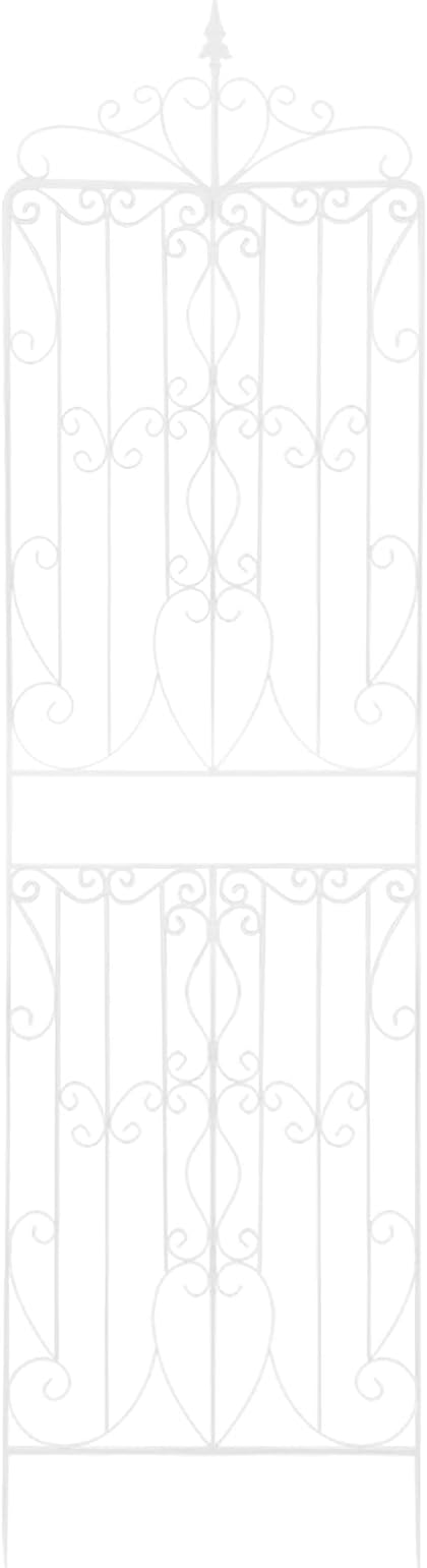 2 Pack Metal Garden Trellis for Climbing Plants Outdoor Fence Plant Support Trellis for Flower and Vagetable 25.6'' W X 93'' H Garden Decorative Trellis-White
