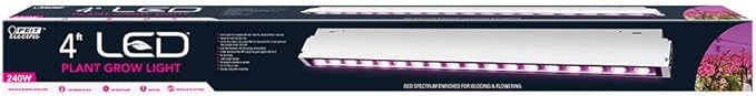 Feit Electric 48 Inch 240 Watt Full Spectrum LED Plant Grow Light Red-Spectrum Enriched for Budding and Flowering 4 Foot Long