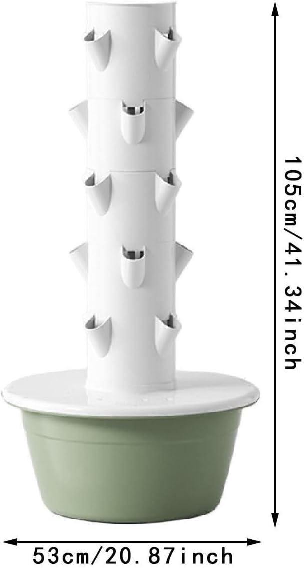 Hydroponics Growing System Hydroponic Tower Nursery Planter Plant Germination Kit Vertical Garden Planter for Flowers Peppers Green S