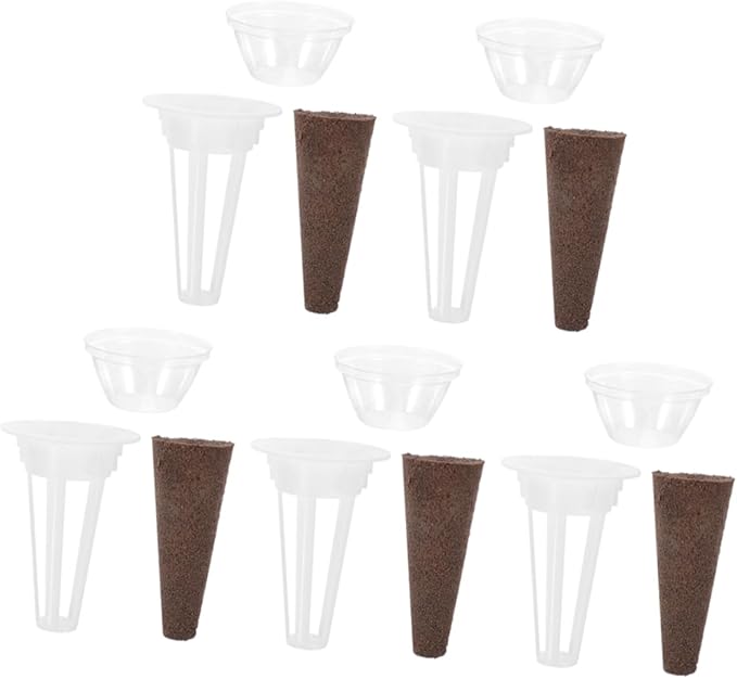 YARNOW 5sets Hydroponic Planter Growing Basket Drainage Sponge Media for Indoor Hydroponics Suitable for Aerogarden Soilless Plant Kit Humidity Dome