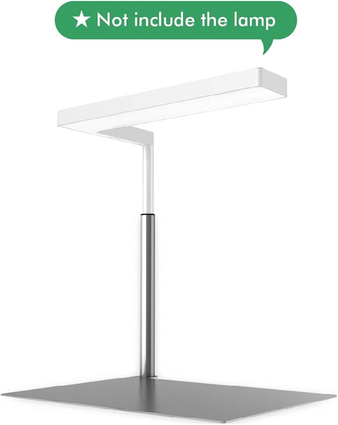 ONF Extension Stand Holder for Flat Nano or Flat Nano Plus Aquarium LED Light Fish Tank Plant Lamp Adjustable Tank Mount Extendable Bracket Fixture Kit (not Including The lamp) (Silver)