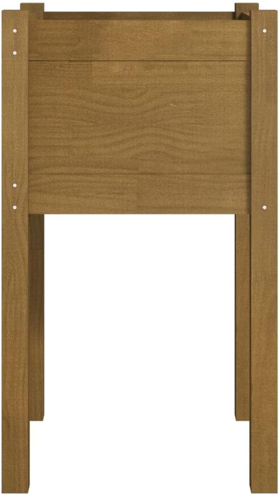 Garden PlanterGardening PlantersPatio Raised BedsBackyard Raised BedsRaised Flower BedsGarden DecorationPlanter Boxesfor DecksPatiosBalconiesHoney Brown 15.7x15.7x27.6 Solid Wood Pine
