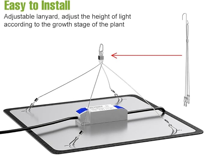 2Pack 400W Full Spectrum Plant Lamps 100-277V Indoor Plating Box UV/IR Vegetables Seeds Hydroponics Fill Lightings 110V Greenhouse Tent Sapling Succulent Potted Cultivation Lighting with Hanging Hook
