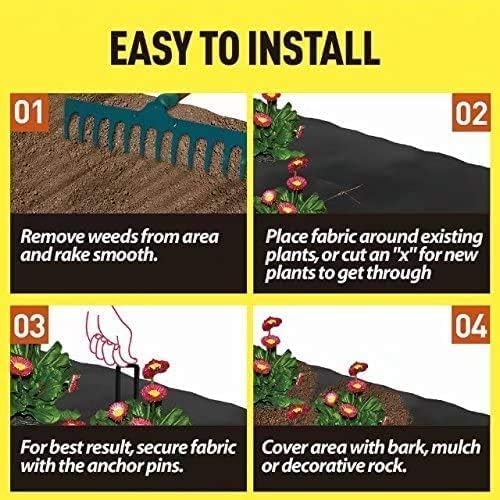 Agfabric 6.5x300ft Landscape Fabric Weed Barrier 3.2oz Ground Cover Garden Mats