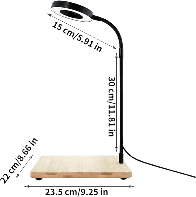 USB LED Plant Light - Rotating Aquarium Lamp Terrarium LED Grow Light Energy Saving Lamp | Home Office Study Desk Display Perfect for Indoor Gardening Seedlings Plants Care Decoration Use
