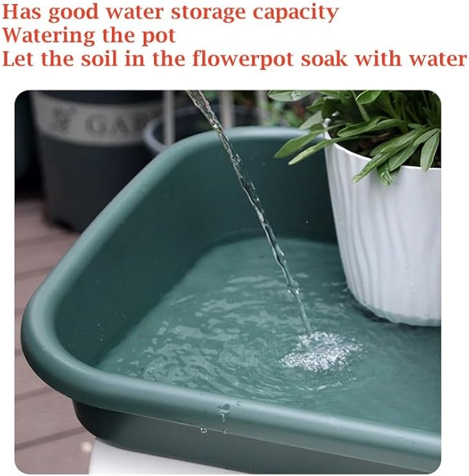 Garden Tidy Tray Multifunctional One Piece Potting Tray for Seeding Mixing Growing and Storage Succulent and Cactus Soil Potting Mix 23x16.4x4.3 (Black)