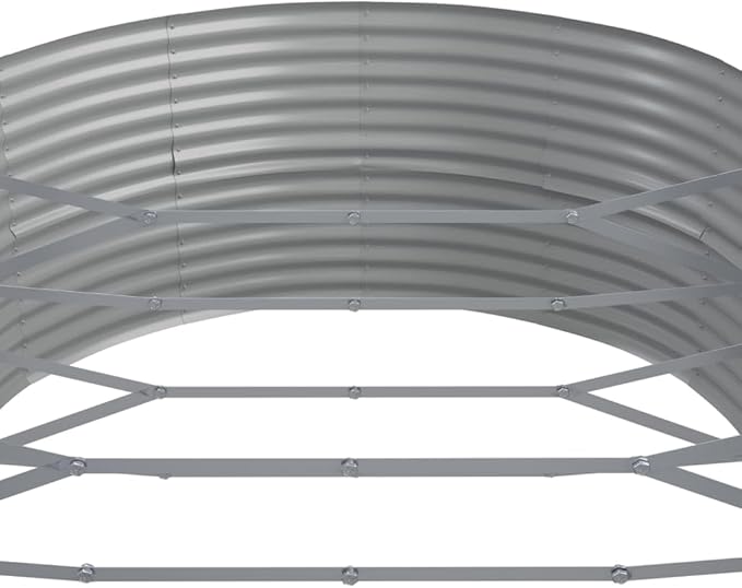 Garden Raised Bed Powder-Coated Steel 200.8x55.1x26.8 Gray Plant Pota Pots for Plants Large Planter Pot Outdoor Planters for Porch for Outdoor Plants Gardening Porch