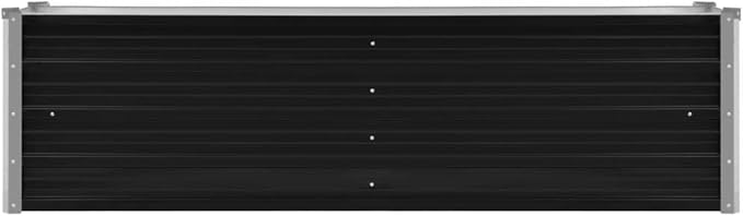 Garden Raised Bed Anthracite 63x15.7x17.7 Galvanised Steel