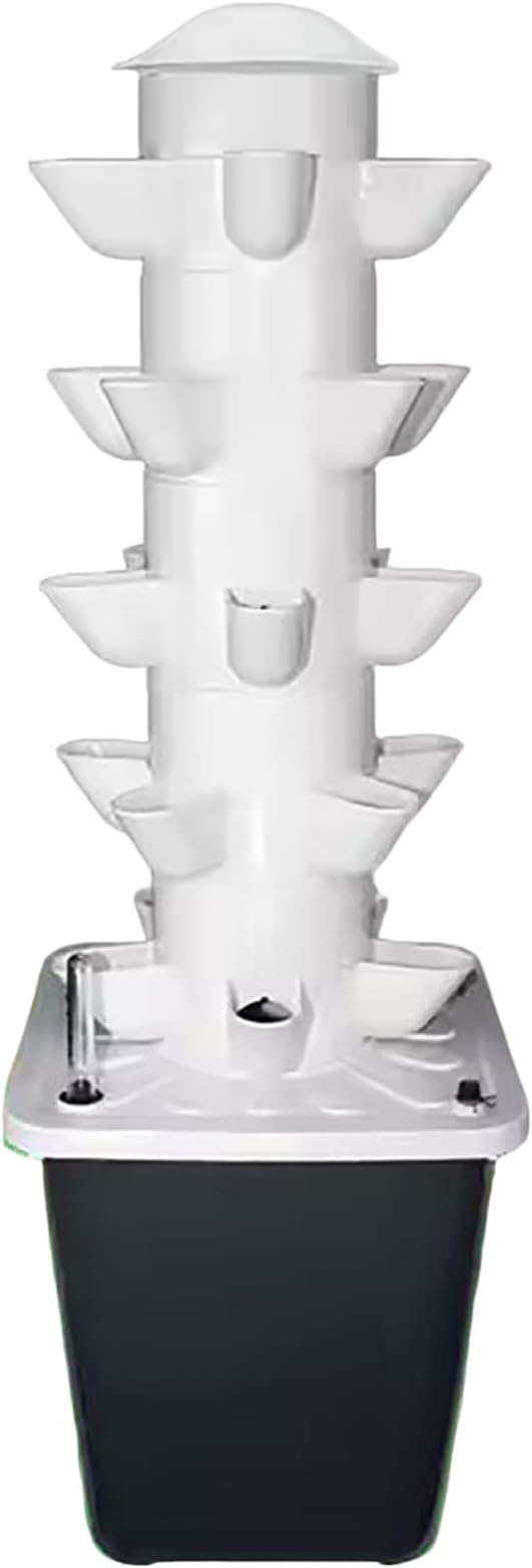 25 Pods Hydroponics Growing System Tower 5-Layer Vertical Vegetable Aeroponic Tower Kit with Pump System Timer for Indoor Gardening