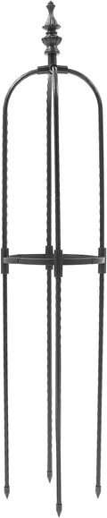 VICASKY Black 8mm Vine Climbing Rack and Garden Trellis for Indoor Outdoor Plants 20cm Diameter U-Shaped Climbing Frame 90cm Height Plant Support Structure