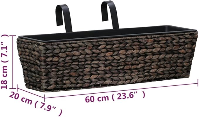 Garden Planter Set of 2 Brown Water Hyacinth Steel Raised Welded Bed - Fence Wall Retaining Patio Landscape