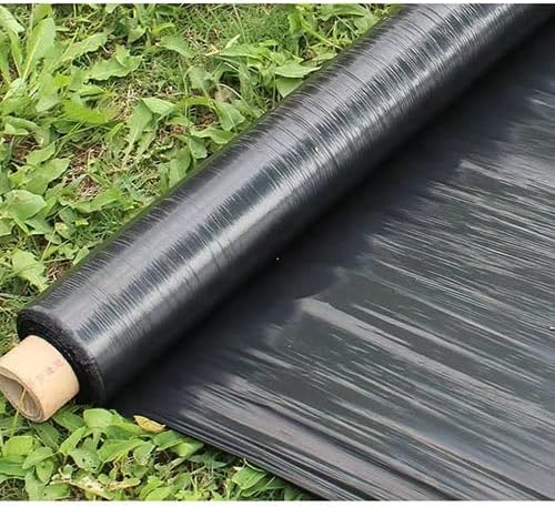 20m Agriculture Black Weed Control Film 0.6~2m Thick 0.008mm Greenhouses Vegetable Planting Plastic Mulching Film1pcs (Size : Width 1.2m)