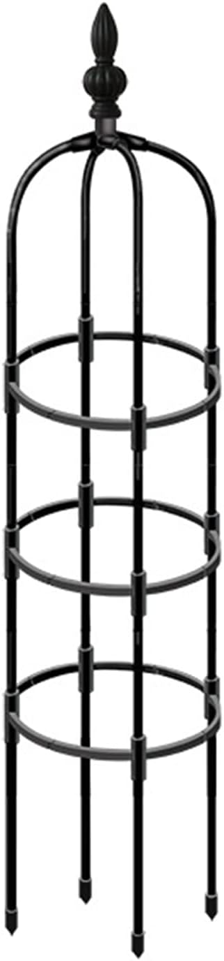 Obelisk Trellis for Climbing Plants Stainless Steel Pipe with Heavy Duty Plastic Coated Potted Plant Support Stand Garden Tower Trellis for Indoor Outdoor Flowers Vegetable Vines(59in)