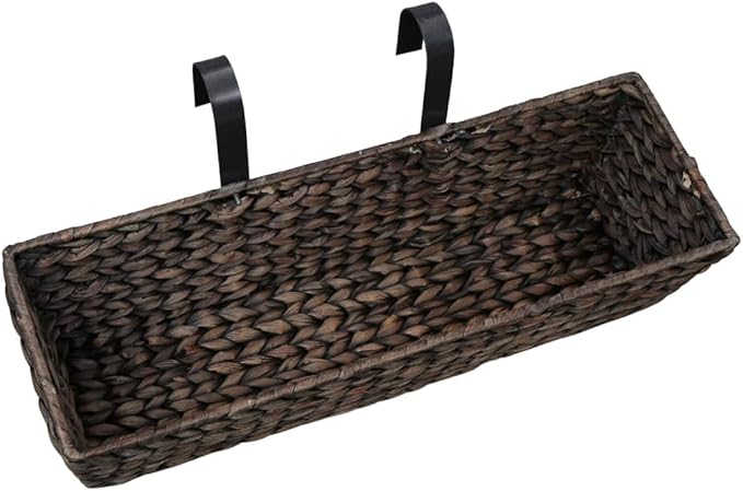 Garden Planter Set of 2 Brown Water Hyacinth Steel Raised Welded Bed - Fence Wall Retaining Patio Landscape