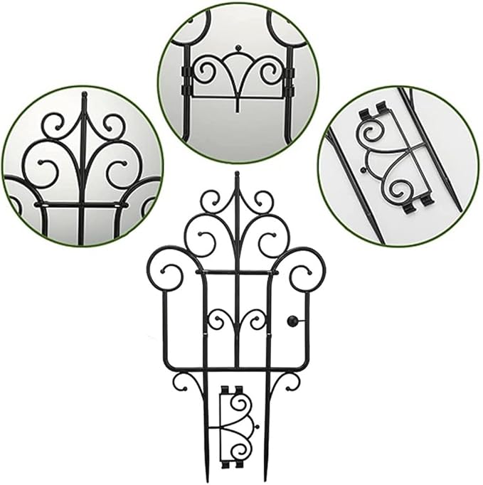 LTSRLL Lightweight Garden Trellis - European Potted Plant Support - Vines Flower Vegetable Climbing Stands Frame - 4pcs/ Pack(White)