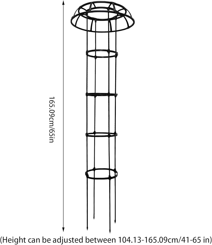 Garden Trellis - Mushroom Top Trellis | Plant Trellis for Potted Plants | Flower Vegetables Cage Rack | Small Tower Obelisk | Plant Stake for Flower | Plant Trellis Support for Potted Houseplant Vine