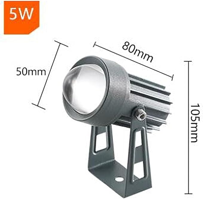 Landscape Lights - Led Spot Lights Led Beam Light Outdoor Wall Lamp Landscape Lighting Ip67 Waterproof Narrow Beam Spotlight 180° Adjustable Bracket Ground Light(White5W)