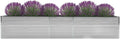 Garden Raised Bed Galvanized Steel 157.5x31.5x17.7 Gray