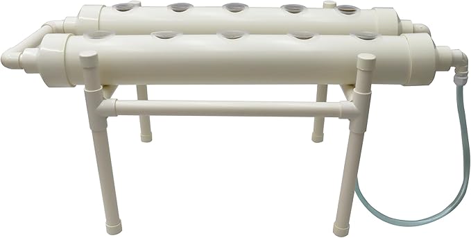 Hydroponic Growing System 10 Plant Site Hydroponics Gardening Grow Single Layer 2 Pipes Planting System with Water PumpPlanting Sponge and Hose for Vegetable Cultivation