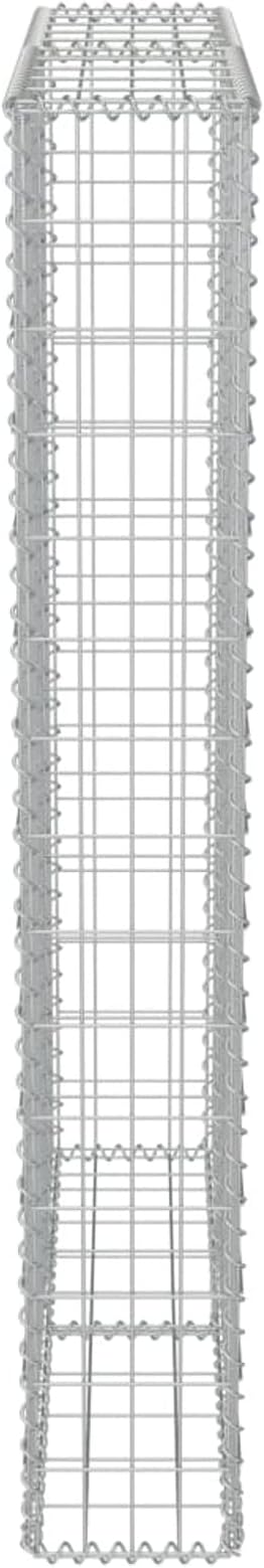 Gabion Basket Galvanized Steel Garden Planter 39.4x7.87x59 Inches Gabion Cage for Raised Bed Fence Patio Vegetables Flowers Herbs