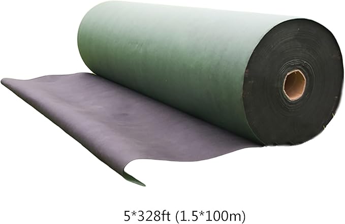 Weed Control Fabric Heavy Duty Garden Weed Membrane Cut Easily Ground Cover Membrane Weed Barrier Mat for Artificial Grass Patios Paths Flower Beds(1.5 * 100m)