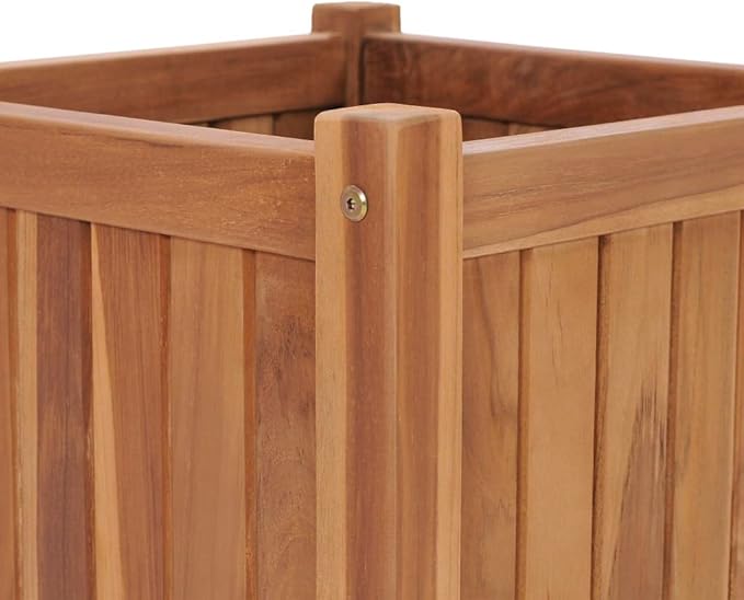 Raised BedGarden DecorationBackyard Raised BedsFreestanding PlantersGardening AccessoriesHerb Plantersfor BalconiesTerracesGardensPatiosLawn15.7x15.7x15.7 Solid Wood Teak
