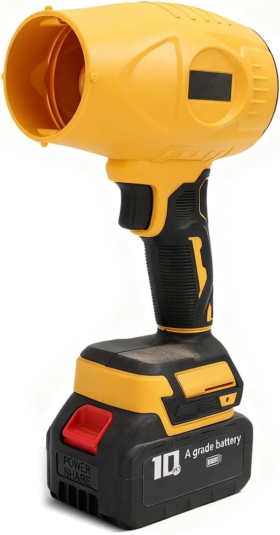 Leaf Blower Cordless Handheld 800000 RPM Rechargeable with Extended Nozzle and 2 Batteries Lightweight Electric for Car Drying and Patio (US Plug)