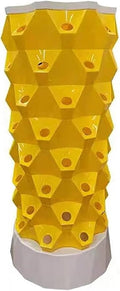 Hydroponics Growing Sys-temHydroponics TowerAquaponics Grow Sys-tem With 48/64/80 Growing Points Aeroponics Growing Kit for Fruits and Vegetables with Hydrating Pump TimerYellow-80Pots