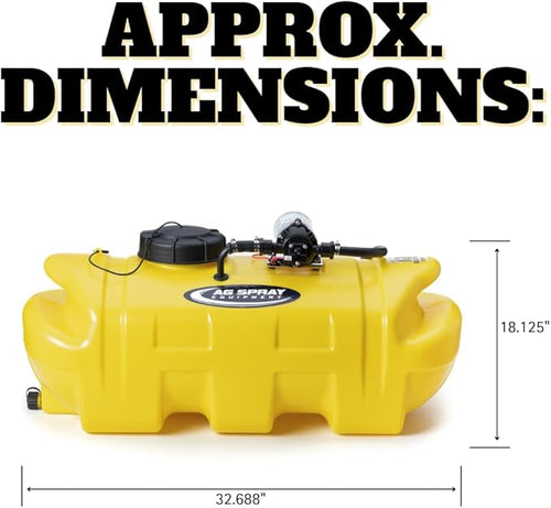 15 Gallon Silver Spot Sprayer | 2.2 GPM 12V Diaphragm Pump (100 PSI) | Eco-Series Spray Gun with Ajustable Nozzle | 29 Wand and 15ft Hose | for ATV UTV &amp Lawn Maintenance