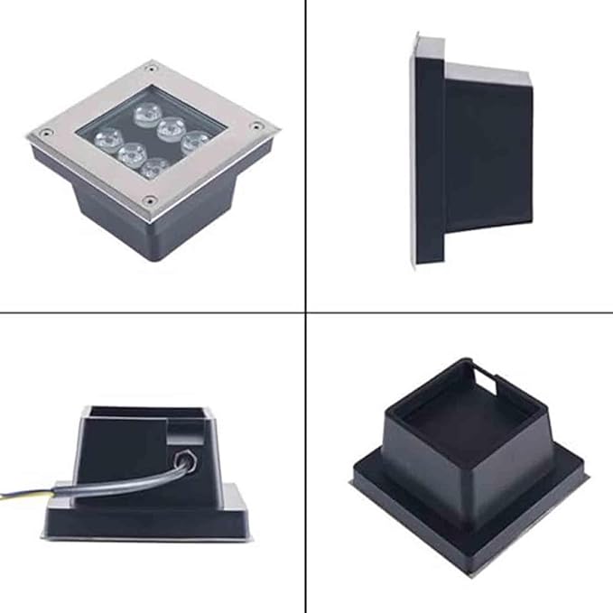 LED Landscape Lights - 85-265V Outdoor SpotlightsSquare Recessed Ground Light IP66 Waterproof Outdoor Buried Lights Ground LED Landscape LightsSpotlight Led Beam Lamp(Blue Light5W)