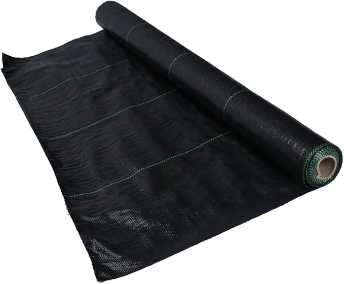 6.5ft x 300ft Weed Barrier Landscape Fabric Heavy Duty Weed Blocker Garden Weeding Control Mat for Greenhouses Lawn Garden Flowers Crops Potted Plants 100gsm