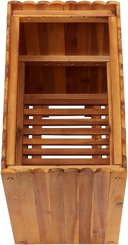 Wooden plantersPlanting Box RacksGardening Decorationsfor BackyardPatio and BalconyGarden Raised Bed 19.6x11.8x19.6 Solid Acacia Wood