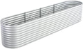Garden Raised BedOutdoor Galvanized Planter Overhead Garden Box for VegetablesPlantsFlowersHerbsFruits Large Metal Raised Garden Beds 157.4x31.4x31.8 Galvanized Steel Silver