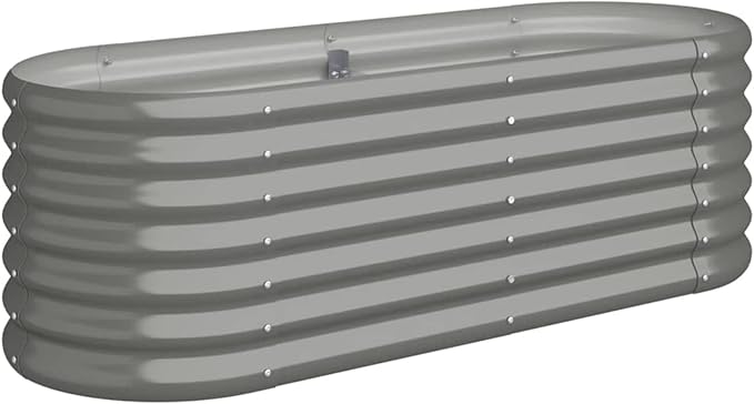 Garden Raised Bed Large Durable Powder-Coated Steel Planter Box for Outdoor Gardening Patio and Balcony